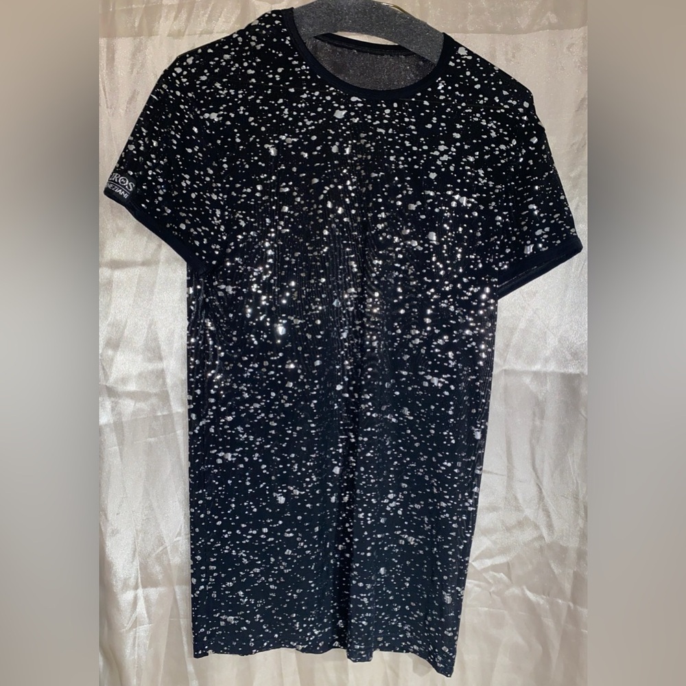 EROS VENEZIANI- Black and Silver Sheer Tee